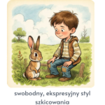 swobodny, ekspresyjny styl szkicowania